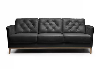 Emma 3-istuttava sohva musta nahka