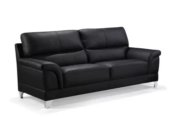Oxford 3-istuttava sohva musta nahka/kn