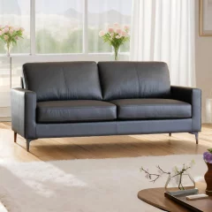 Jackie 3-istuttava sohva musta nahka