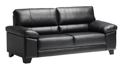 Pinja 3 sohva musta tai valkoinen nahka/kn