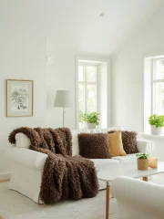Skinnwille Wooly torkkupeitto ruskea