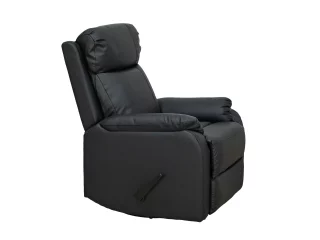 Vegas recliner musta nahka/keinonahka