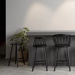 ZigZag baarituoli 63, Hans K, musta